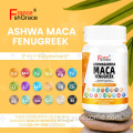 Maca suporta a cápsula de extrato de maca vegana de saúde reprodutiva
